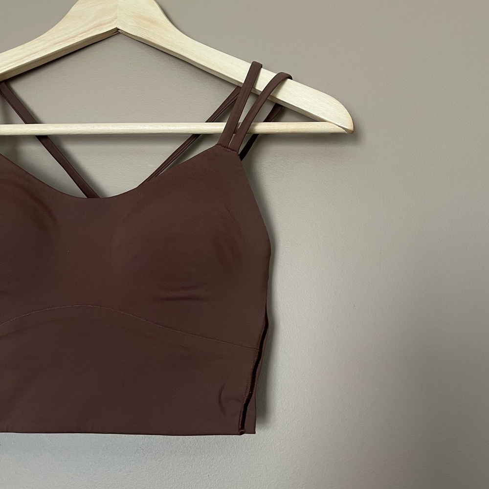 {Lululemon} Like a Cloud Bra Long Line Light Support, B/C Cup in Brown - Size 4 - Picture 3 of 7